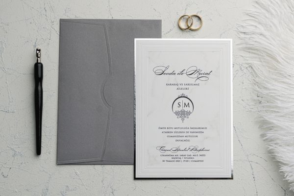 Invitație elegantă de nuntă 9144