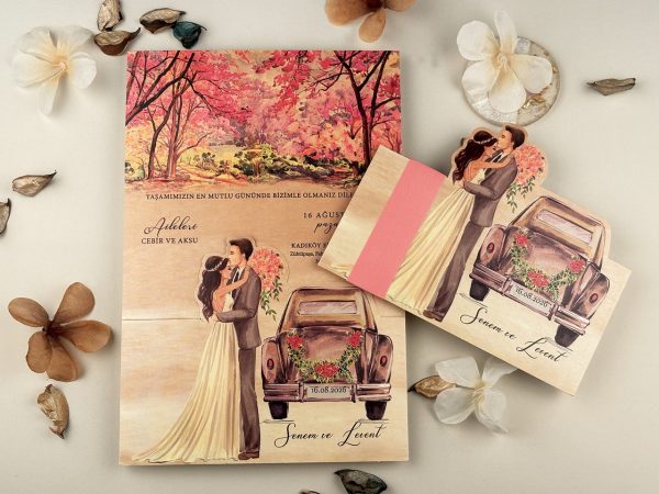 Invitație elegantă de nuntă 63696 - imagine 2