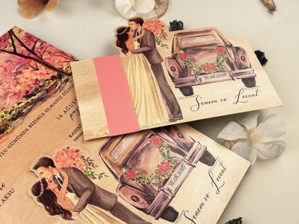 Invitație elegantă de nuntă 63696 - imagine 3