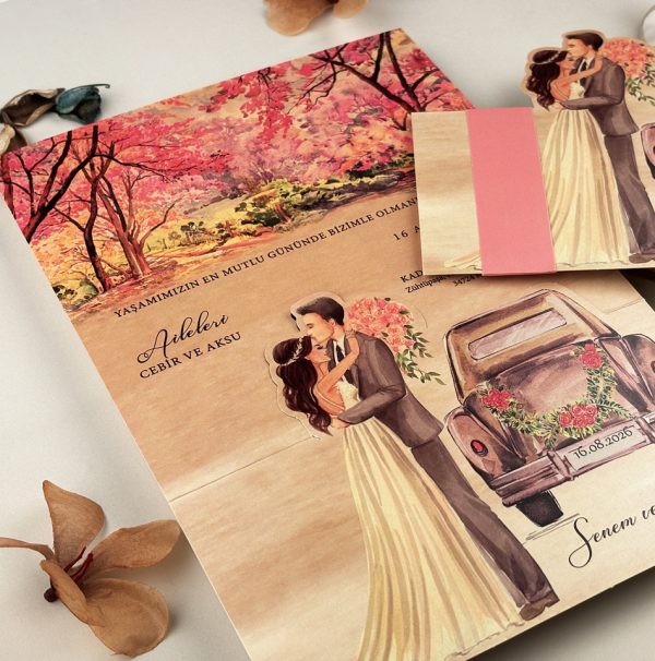 Invitație elegantă de nuntă 63696