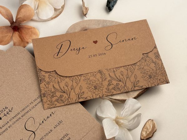 Invitație kraft de nuntă 85852 - imagine 3