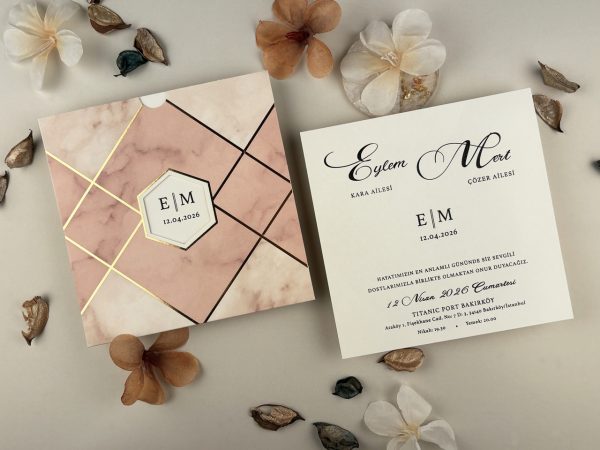 Invitație elegantă de nuntă 85860 - imagine 2