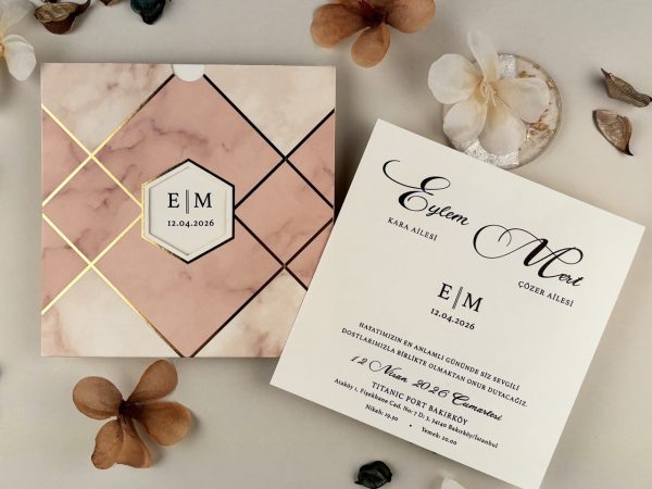 Invitație elegantă de nuntă 85860