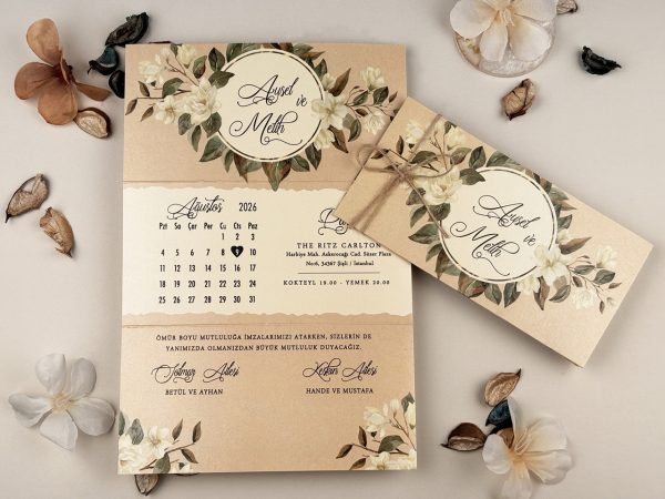 Invitație pliabilă de nuntă 85864