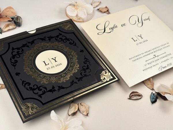 Invitație elegantă de nuntă 85865 - imagine 2