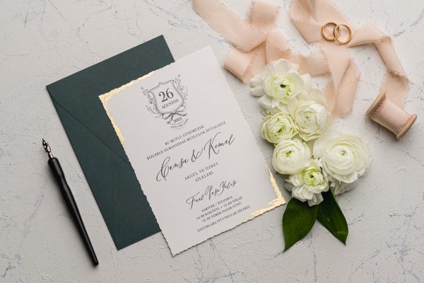 Invitație elegantă de nuntă 9193 - imagine 2