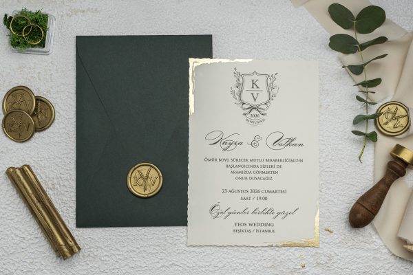 Invitație elegantă de nuntă 9193