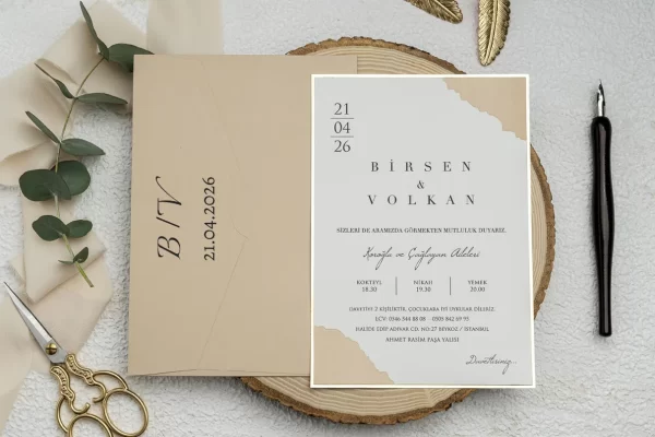 Invitație elegantă de nuntă 9247