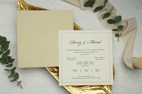 Invitație elegantă de nuntă 9251