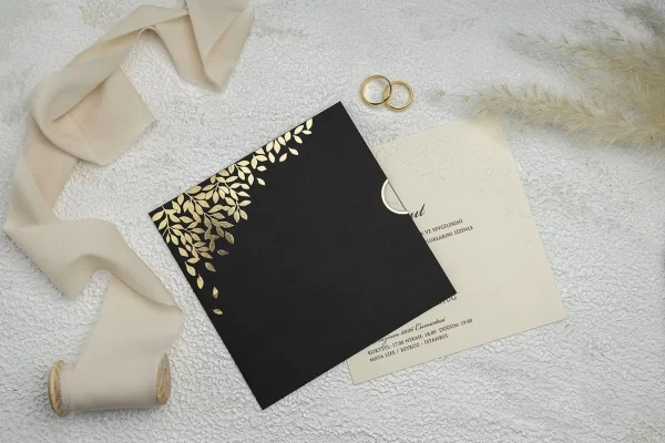 Invitație elegantă de nuntă 9253 - imagine 2
