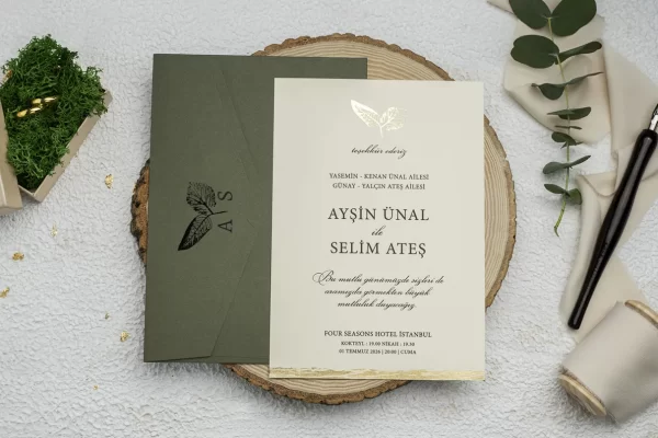 Invitație elegantă de nuntă 9255