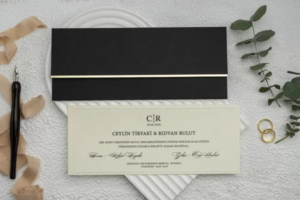 Invitație elegantă de nuntă 9259