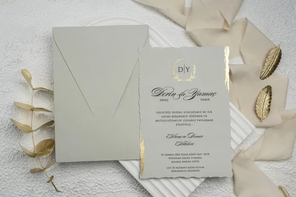 Invitație elegantă de nuntă 9263