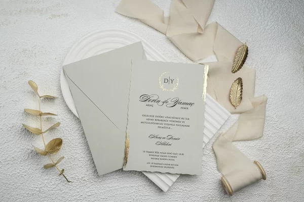 Invitație elegantă de nuntă 9263 - imagine 2