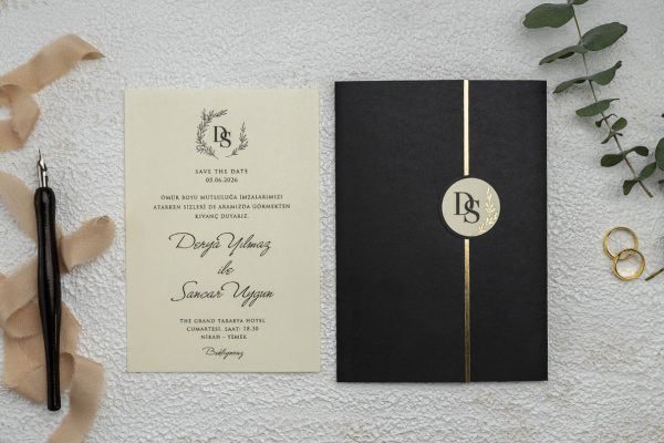 Invitație minimalistă de nuntă 9266