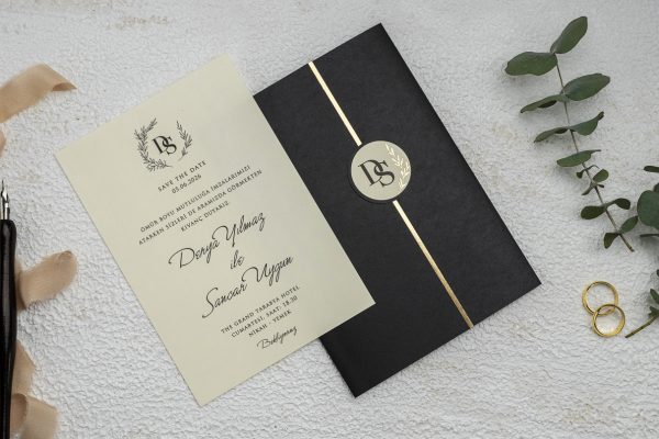 Invitație minimalistă de nuntă 9266 - imagine 3