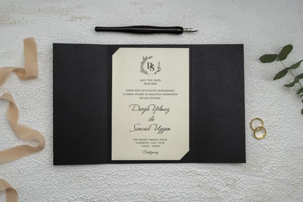 Invitație minimalistă de nuntă 9266 - imagine 2