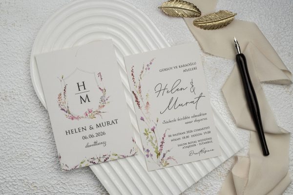 Invitație clasică de nuntă 9268