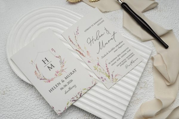 Invitație clasică de nuntă 9268 - imagine 2