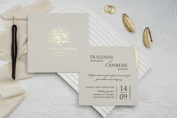 Invitație clasică de nuntă 9256