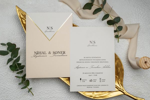 Invitație clasică de nuntă 9257