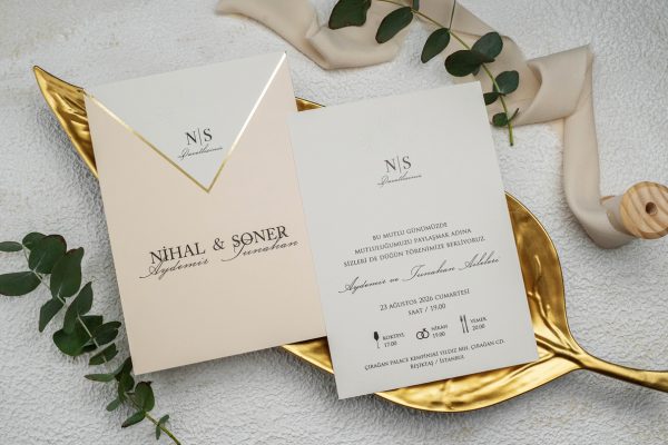 Invitație clasică de nuntă 9257 - imagine 2