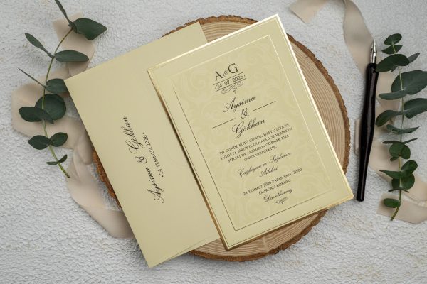Invitație elegantă de nuntă 9132 - imagine 2