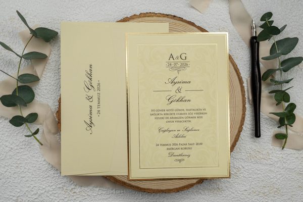 Invitație elegantă de nuntă 9132