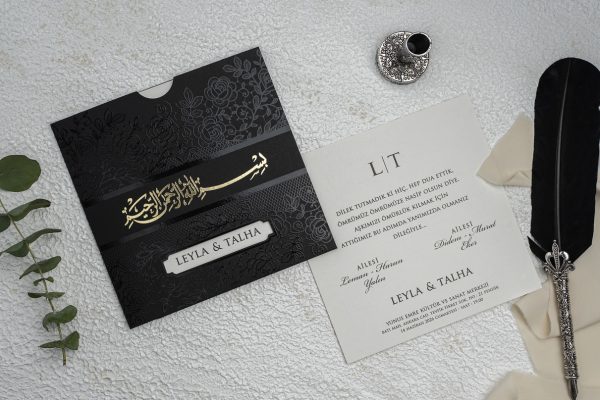 Invitație elegantă de nuntă 9179 - imagine 2