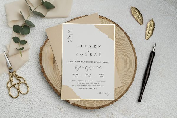 Invitație elegantă de nuntă 9247 - imagine 2