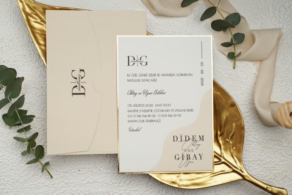 Invitație elegantă de nuntă 9249