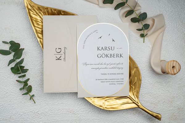 Invitație elegantă de nuntă 9254