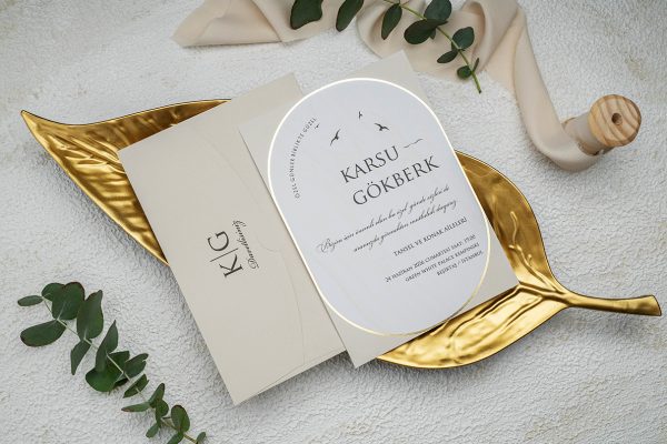 Invitație elegantă de nuntă 9254 - imagine 2