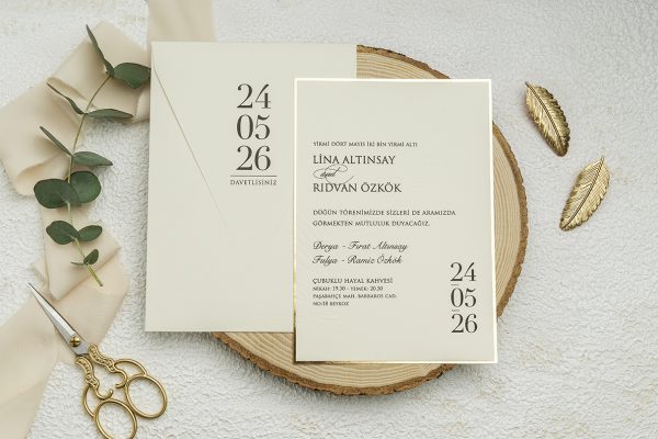 Invitație elegantă de nuntă 9262