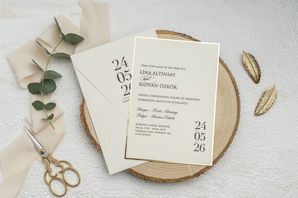 Invitație elegantă de nuntă 9262 - imagine 2