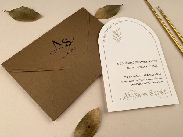 Invitație rustică de nuntă 12250 - imagine 3
