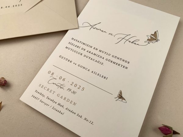 Invitație elegantă de nuntă 12253 - imagine 3