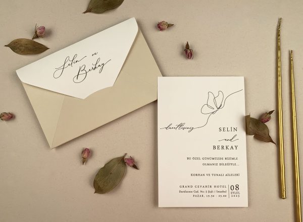 Invitație elegantă de nuntă 12254
