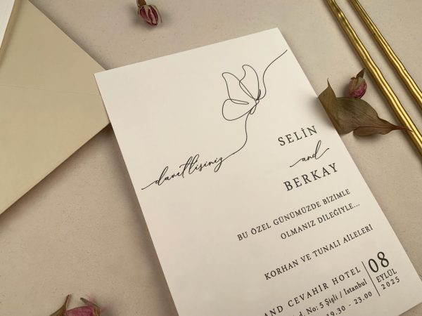 Invitație elegantă de nuntă 12254 - imagine 2