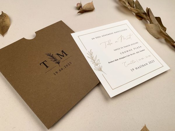 Invitație rustică de nuntă 12255 - imagine 3