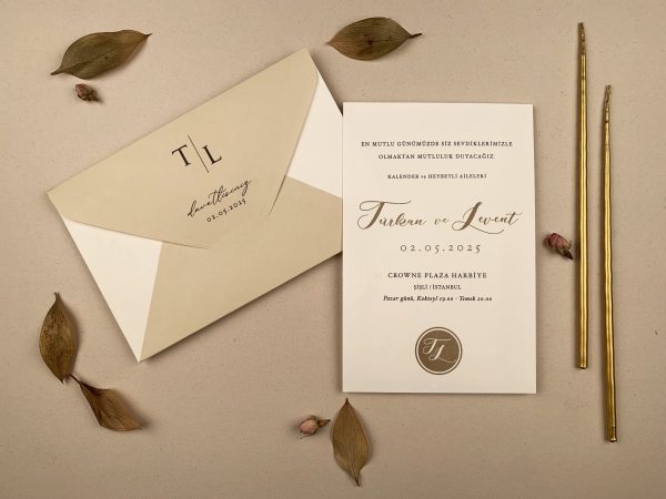 Invitație elegantă de nuntă 12256