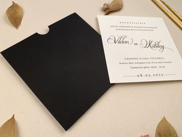 Invitație elegantă de nuntă 12262 - imagine 2