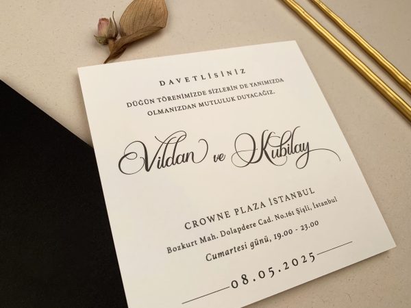 Invitație elegantă de nuntă 12262 - imagine 3