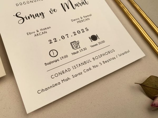 Invitație clasică de nuntă 12270 - imagine 2