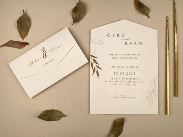 Invitație minimalistă de nuntă 12281