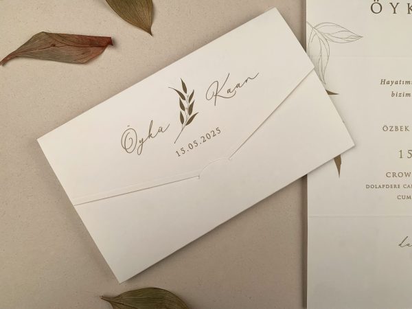 Invitație minimalistă de nuntă 12281 - imagine 3