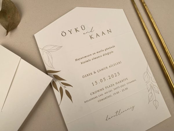 Invitație minimalistă de nuntă 12281 - imagine 2