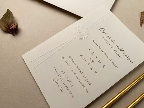 Invitație clasică de nuntă 12282 - imagine 2
