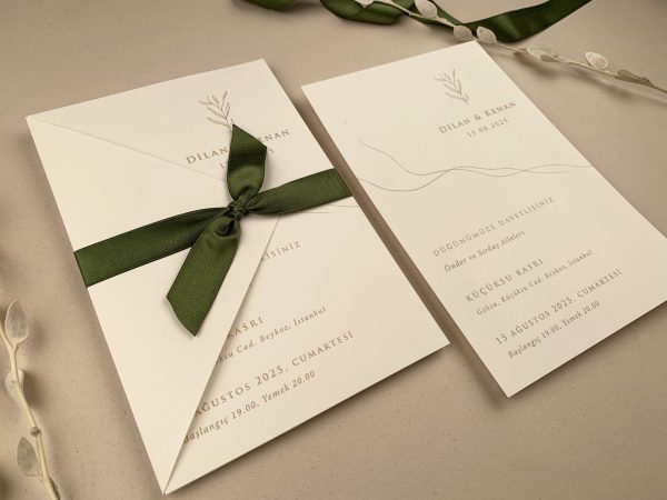 Invitație minimalistă de nuntă 12283 - imagine 2