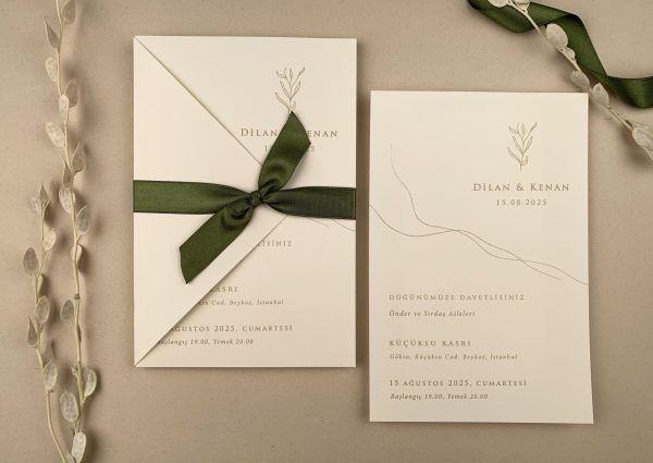 Invitație minimalistă de nuntă 12283